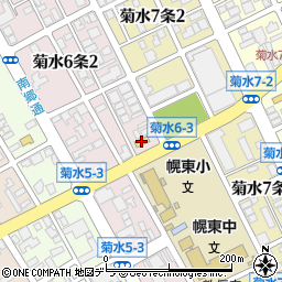 ファミリーマート札幌菊水６条店周辺の地図