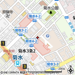 北海道札幌市白石区菊水４条周辺の地図