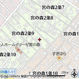 Ａお風呂のトラブル出張サービス・お風呂の生活救急車　北六条・南十二条・宮の森二条・南十四条・南二条・北三条・出張受付センター周辺の地図