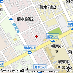 北海道札幌市白石区菊水６条周辺の地図