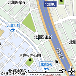 北海道札幌市白石区北郷５条6丁目周辺の地図