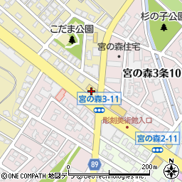 ココス札幌宮の森店周辺の地図