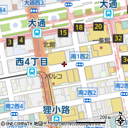 ハッシュパピー札幌地下街ポールタウン店周辺の地図
