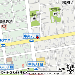 栗山役場入口周辺の地図