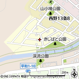 北海道札幌市西区西野１４条周辺の地図