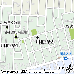 北海道札幌市白石区川北２条周辺の地図