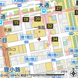 アクセーヌ丸井今井札幌本店周辺の地図