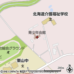 栗山町役場　北海道介護福祉学校周辺の地図