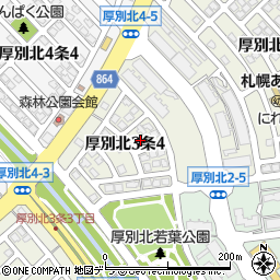 北海道札幌市厚別区厚別北３条4丁目周辺の地図