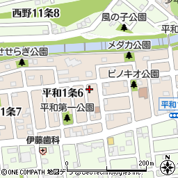北海道札幌市西区平和１条周辺の地図