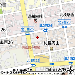 北海道札幌市中央区北２条西24丁目2周辺の地図