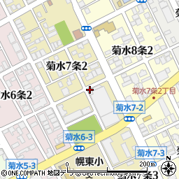 北海道札幌市白石区菊水７条周辺の地図