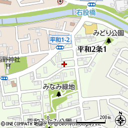 北海道札幌市西区平和２条2丁目2-10周辺の地図
