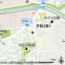 北海道札幌市西区平和２条2丁目2-5周辺の地図