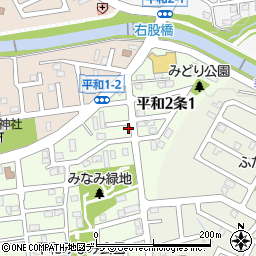 北海道札幌市西区平和２条2丁目2-6周辺の地図