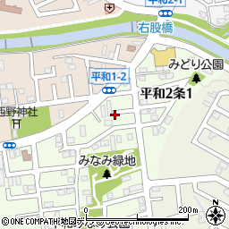 北海道札幌市西区平和２条2丁目2周辺の地図