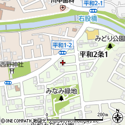 北海道札幌市西区平和２条2丁目2-19周辺の地図