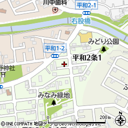 北海道札幌市西区平和２条2丁目2-3周辺の地図