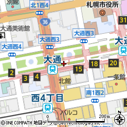 大通公園トイレ５周辺の地図