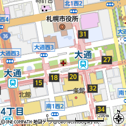 札幌市役所　区役所中央区役所・中央保健センター周辺の地図