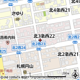 北海道新聞田中新聞店周辺の地図