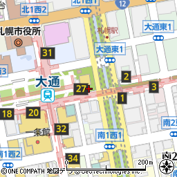 北海道札幌市中央区大通西1丁目7周辺の地図