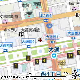 札幌大通公園前郵便局 ＡＴＭ周辺の地図