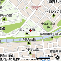 北海道札幌市西区西野１１条7丁目周辺の地図