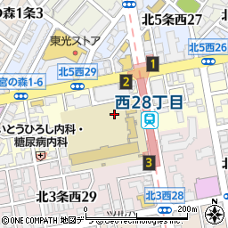 北海道札幌市中央区北４条西28丁目周辺の地図