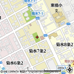 菊水北公園トイレ周辺の地図