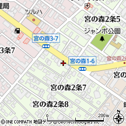 パークネット札幌宮の森２条７丁目駐車場周辺の地図