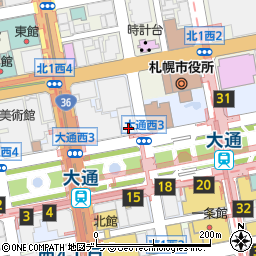 三菱ＵＦＪ銀行札幌中央支店 ＡＴＭ周辺の地図