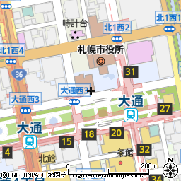 株式会社富士メガネ　地下街オーロラタウン店周辺の地図