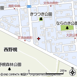 北海道江別市文京台南町44周辺の地図