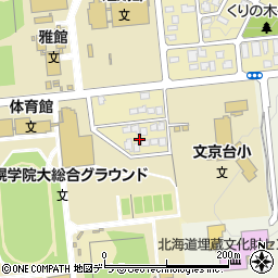 北海道江別市文京台周辺の地図