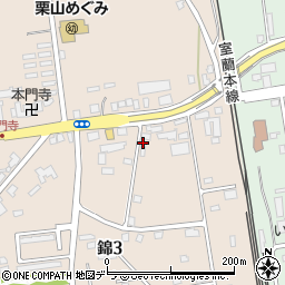 北海道夕張郡栗山町錦3丁目66周辺の地図