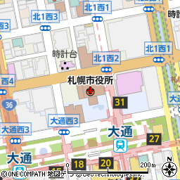 北海道銀行札幌市役所 ＡＴＭ周辺の地図