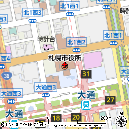 北洋銀行札幌市役所支店 ＡＴＭ周辺の地図