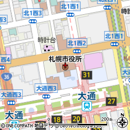 札幌市役所周辺の地図