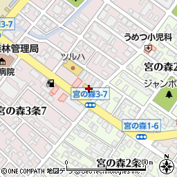 ファミリーマート札幌宮の森３条店周辺の地図