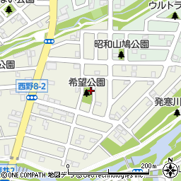 西野希望公園周辺の地図