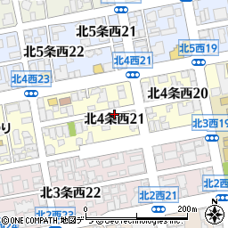 北海道札幌市中央区北４条西21丁目周辺の地図