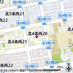 北海道札幌市中央区北４条西20丁目周辺の地図