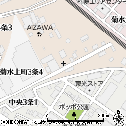 株式会社北海道建商　白石事業所周辺の地図
