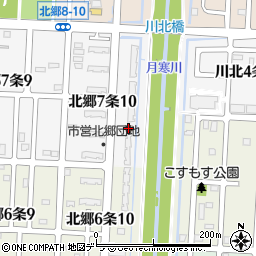 北郷集会室周辺の地図