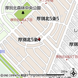 北海道札幌市厚別区厚別北５条周辺の地図