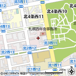 札幌西年金事務所　健康保険・厚生年金保険、保険料納付周辺の地図