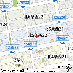 北海道札幌市中央区北５条西22丁目周辺の地図