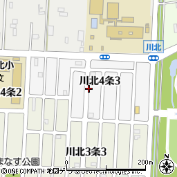 北海道札幌市白石区川北４条周辺の地図