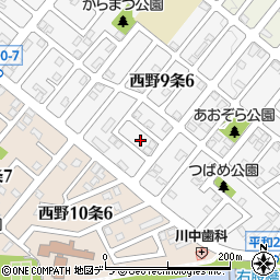 北海道札幌市西区西野９条6丁目5周辺の地図